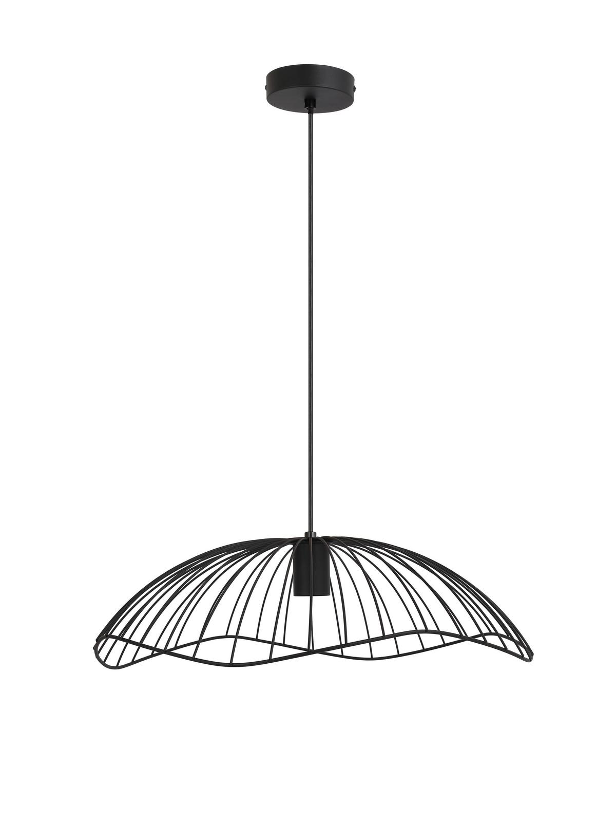Hängeleuchte Eliot max. 40 Watt - Schwarz, MODERN, Kunststoff/Metall (50/120cm) - Modern Living