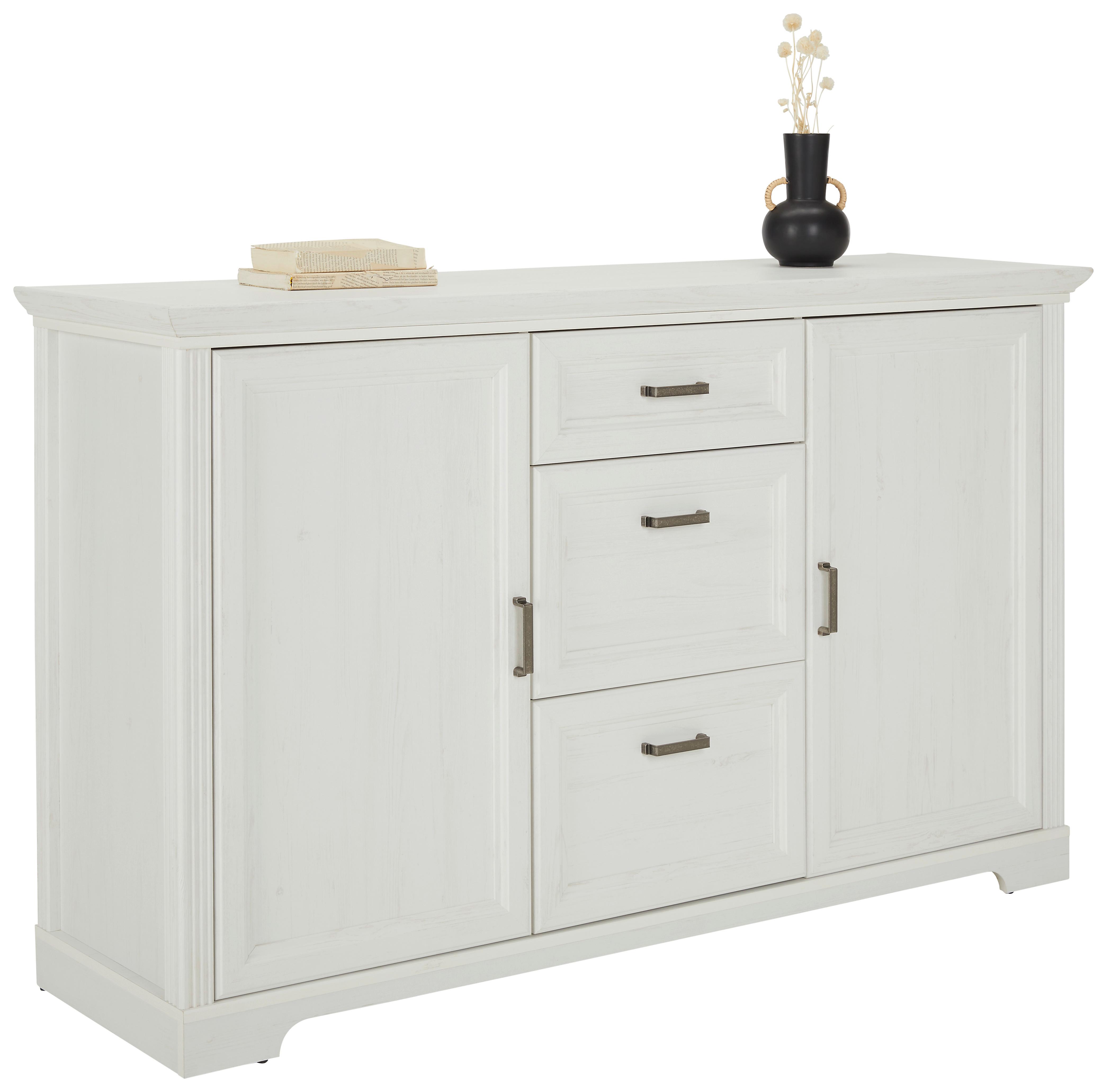 KOMODA SZEROKA MARILOU - kolor piniowy/kolo cynkowy, Romantik / Landhaus (165/102/47cm) - Zandiara