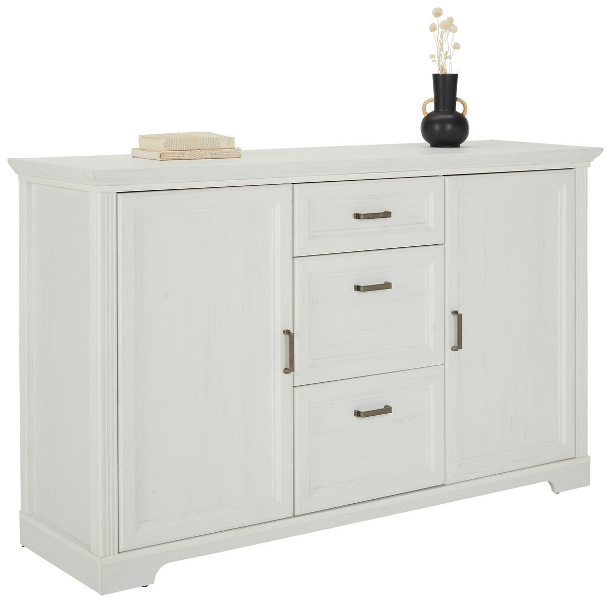 KOMODA SZEROKA MARILOU - kolor piniowy/kolo cynkowy, Romantik / Landhaus (165/102/47cm) - Zandiara