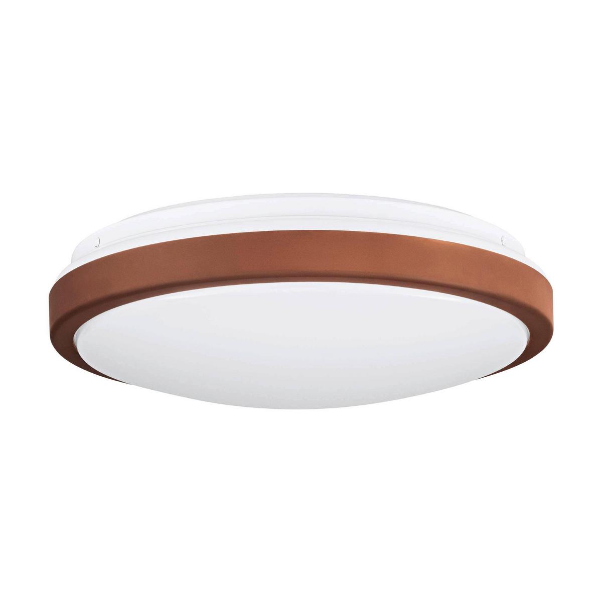 Deckenleuchte 31219 Lezuza Mokka/weiss - Weiss/Mokka, Basics, Kunststoff/Metall (24,5/9cm) - Eglo