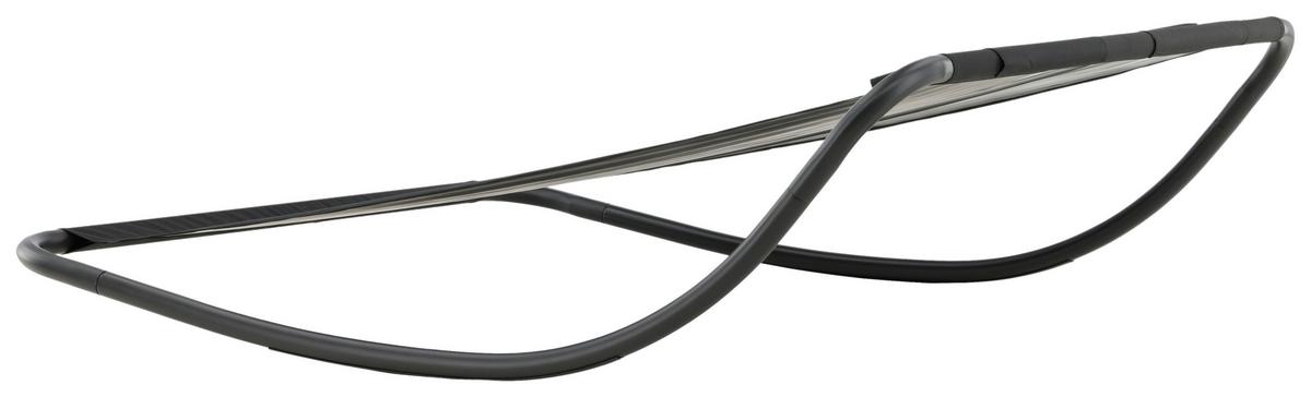 Sonnenliege Gordo ca. 180x48x200 cm Schwarz - Schwarz, KONVENTIONELL, Textil/Metall (180/48/200cm) - Gardenson