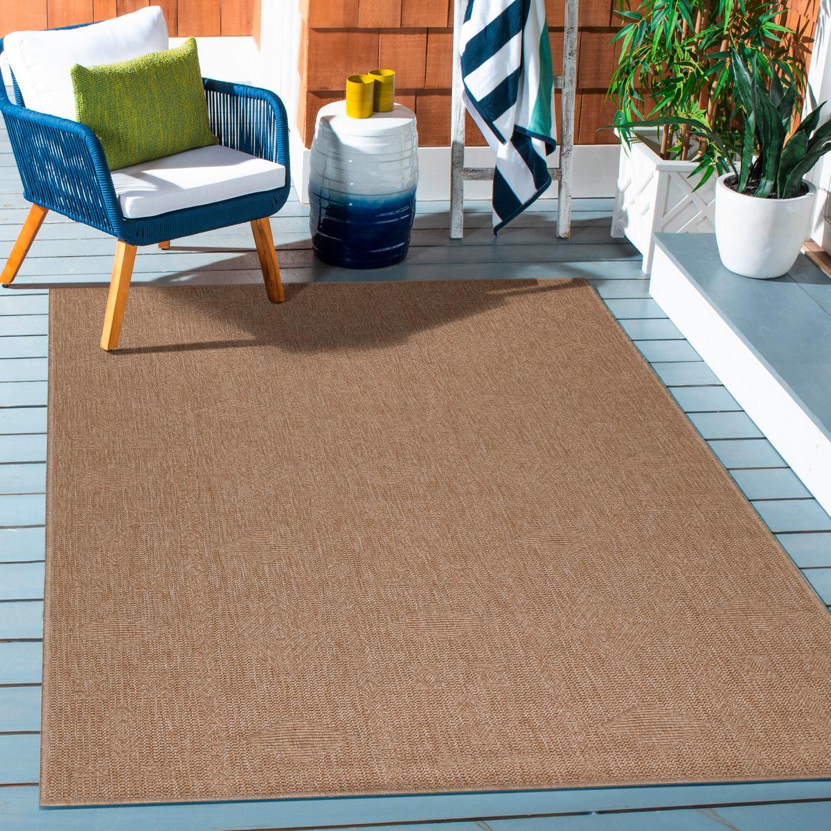 Outdoorteppich Dhaka Beige ca. 80x250cm - Beige, Basics, Textil (80/250cm) - Novel