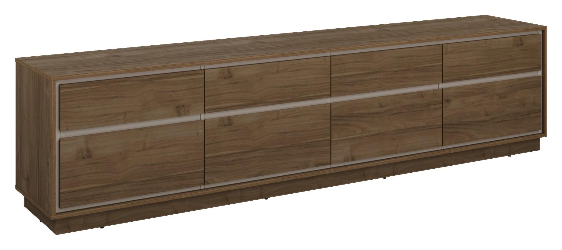 Tv Szekrény Cosme - kasmírszínű/diószínű, Modern, faalapú anyag (220/54/40cm)