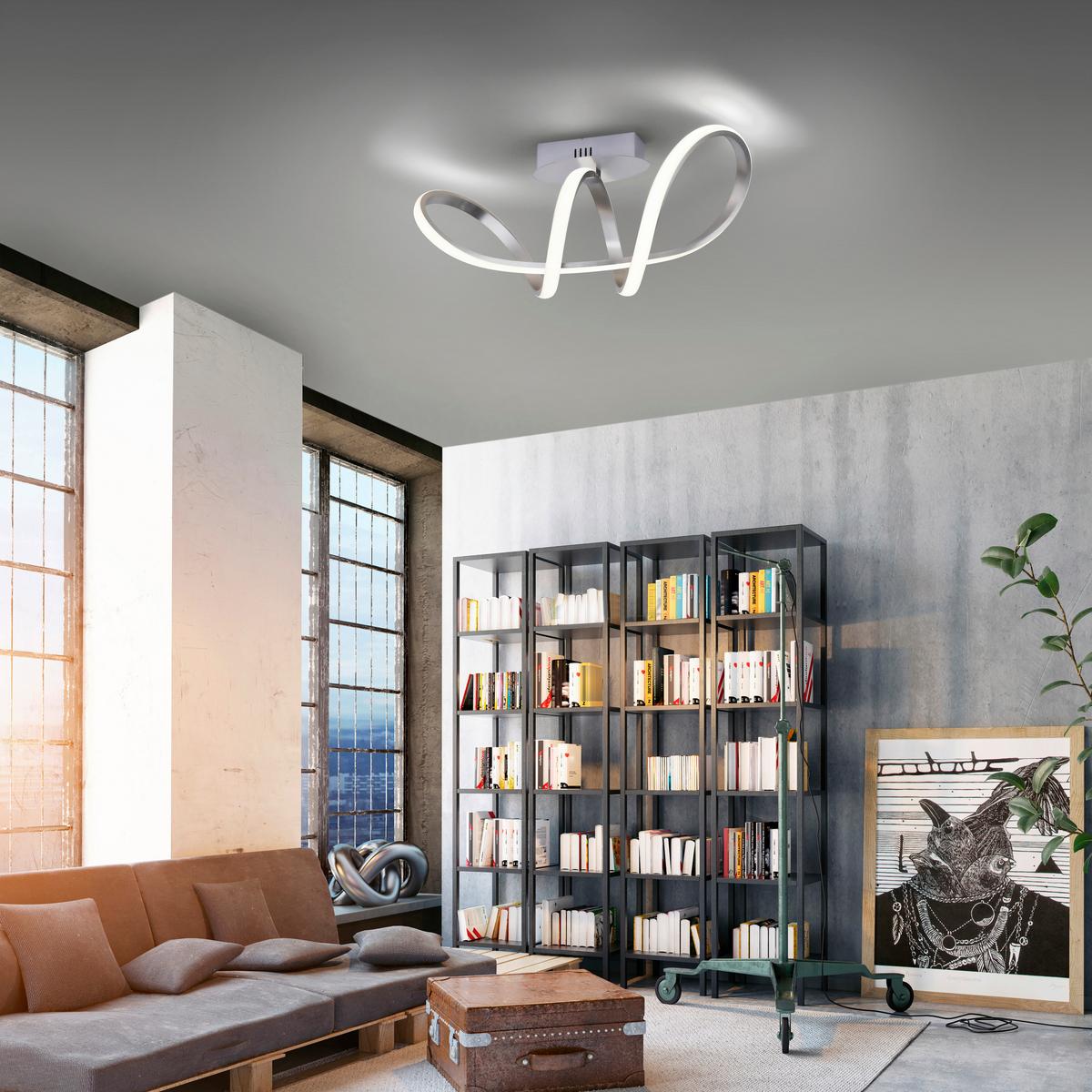 Deckenleuchte 15403-95 Maria max. 15,50 Watt - Alufarben, Design, Metall (61/24,5/27,0cm)
