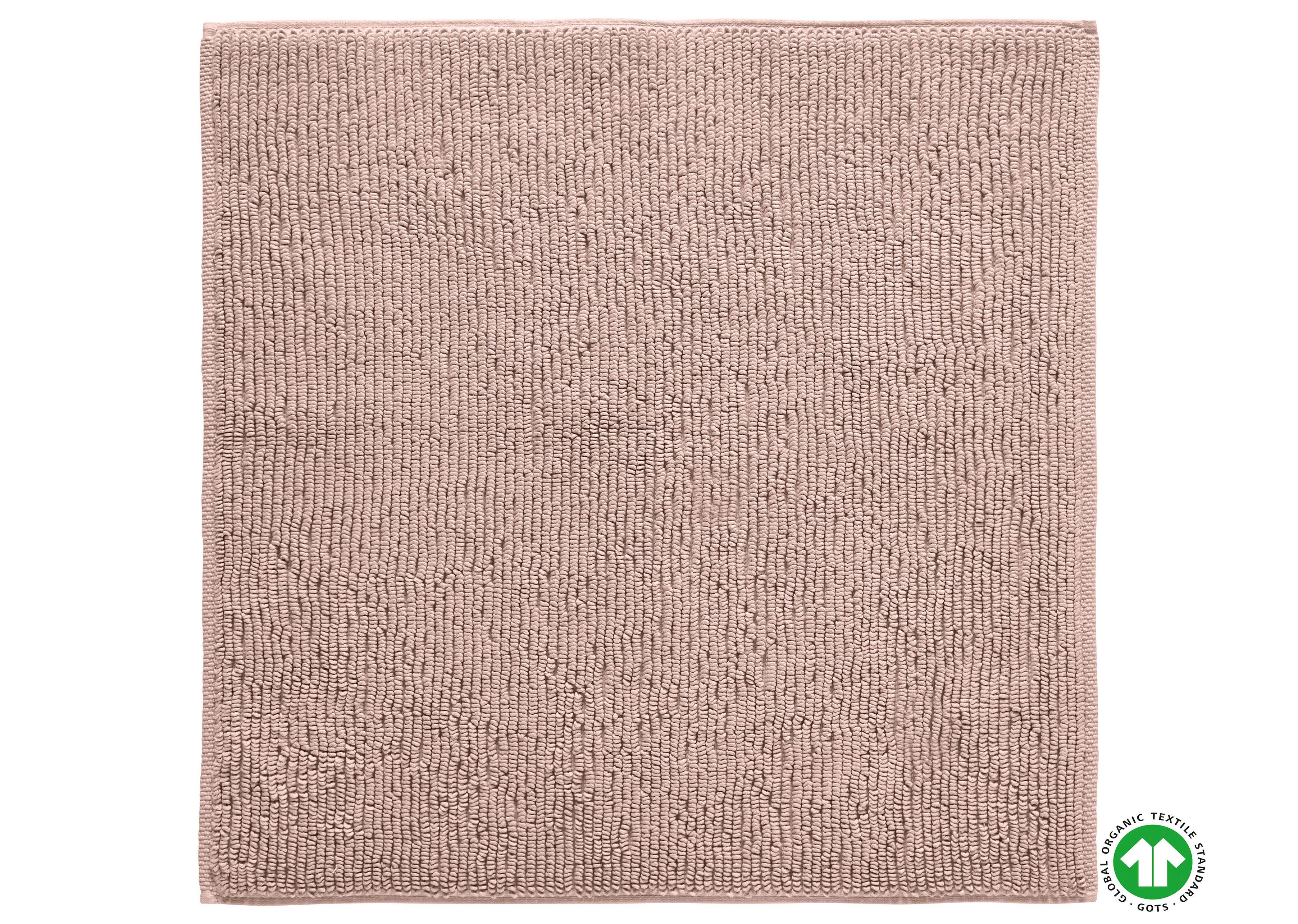 Badematte Bio Hanna in Rosa ca. 60x60cm - Rosa, Natur, Textil (60/60cm) - ecoTree