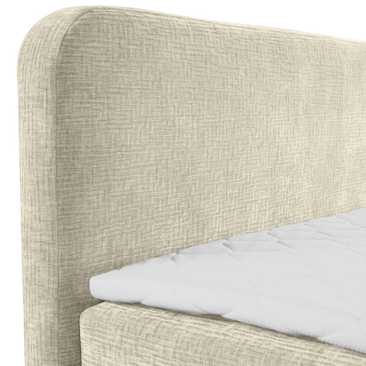 Postelja Z Vzmetnico Viva, Krem Barva, 180x200cm - črna/krem barve, Moderno, umetna masa/tekstil (180/200cm) - MID.YOU