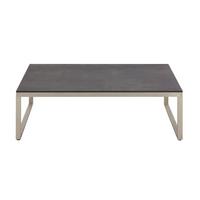 STÓŁ TARASOWY GIRONA - kolor stalowy/ciemnoszary, Modern, tworzywo sztuczne/metal (100/60/33cm) - Amatio