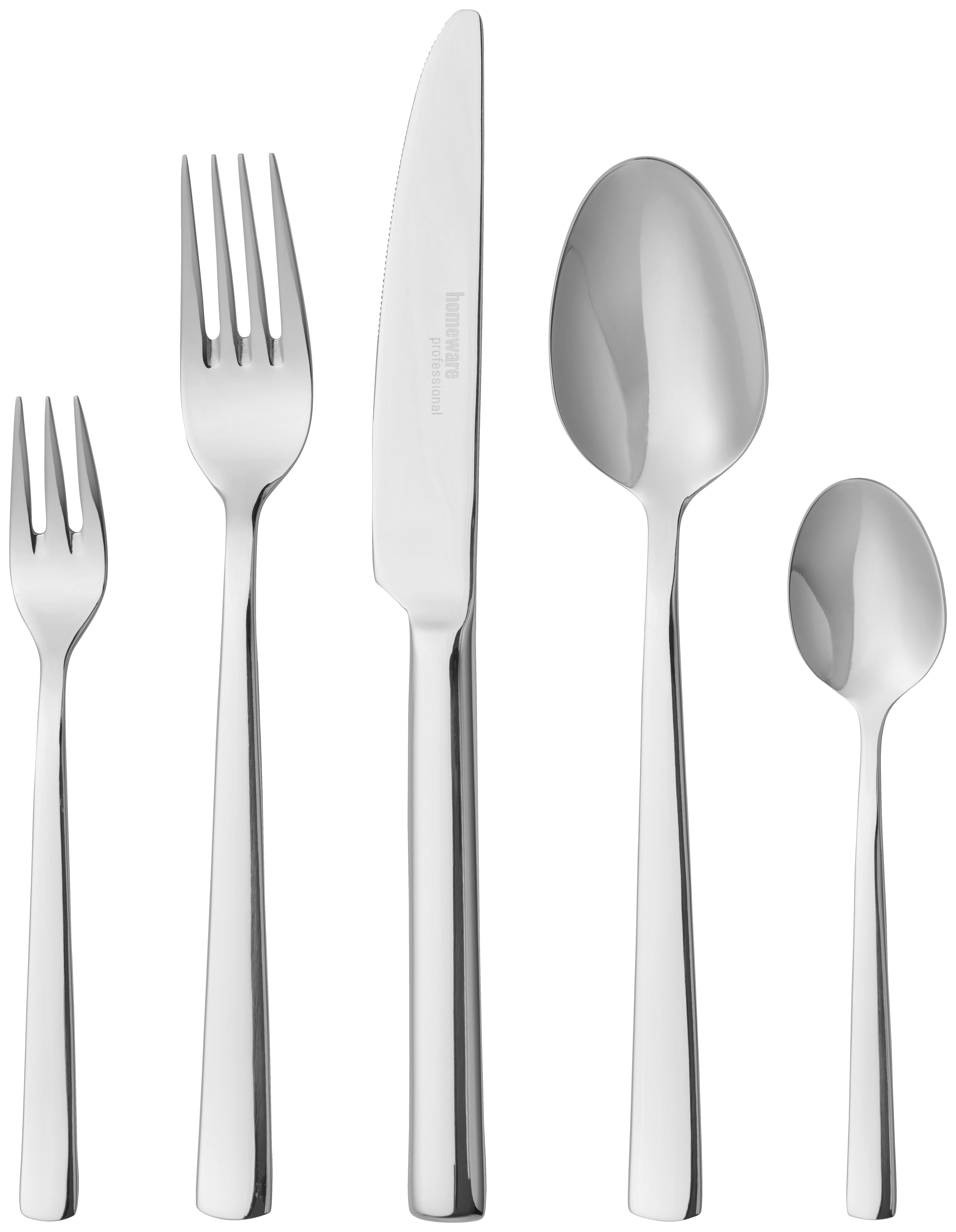 ZESTAW SZTUĆCÓW BELGRAD - kolor stalowy, Basics, metal - Homeware Profession.