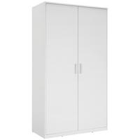 SZAFA UCHYLNA EASY - kolor srebrny/biały, Basics, materiał drewnopochodny/tworzywo sztuczne (106/194/54cm) - Xora