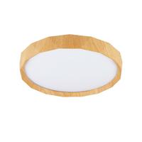 Led Stropna Svjetiljka Cadix - bijela, Natur, drvo/metal (38.5/38.5/7cm)