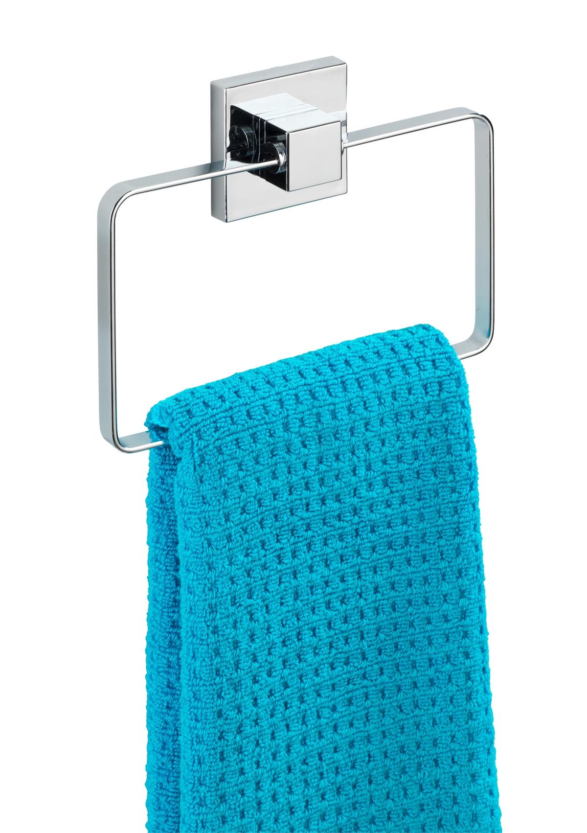 Suport pentru prosop Quadro - culoare crom, Modern, plastic/metal (19/14/3,5cm) - Wenko