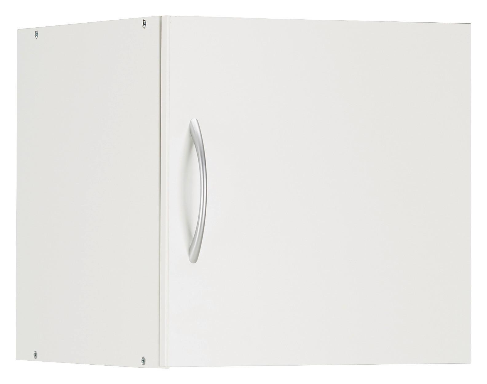 Aufsatzschrank in Weiß - Alufarben/Weiß, Holzwerkstoff/Kunststoff (40/40/40cm) - Modern Living