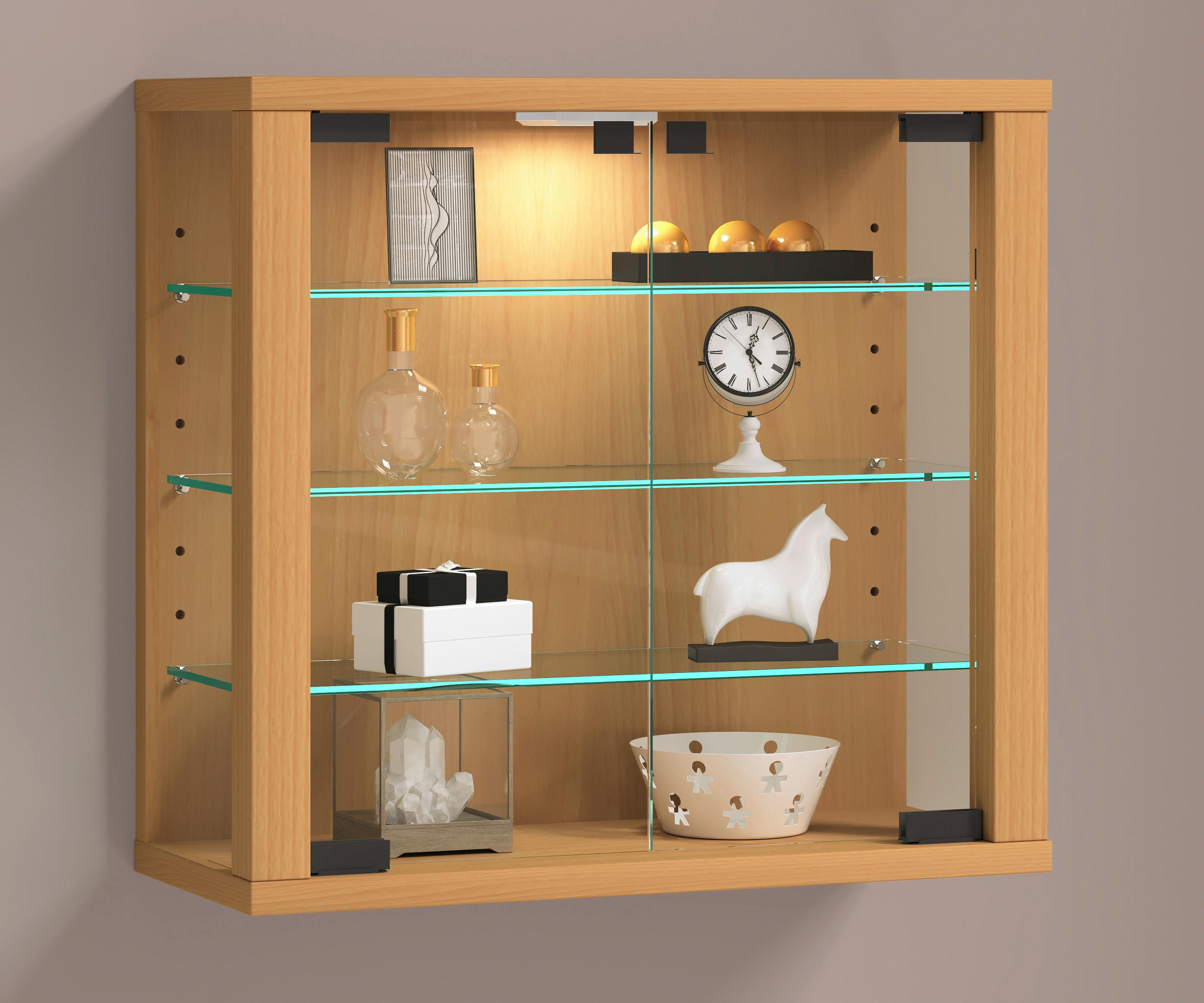 HÄNGEVITRINE VITROSA S - Buchefarben, Design, Glas/Holzwerkstoff (43/40/18cm) - MID.YOU