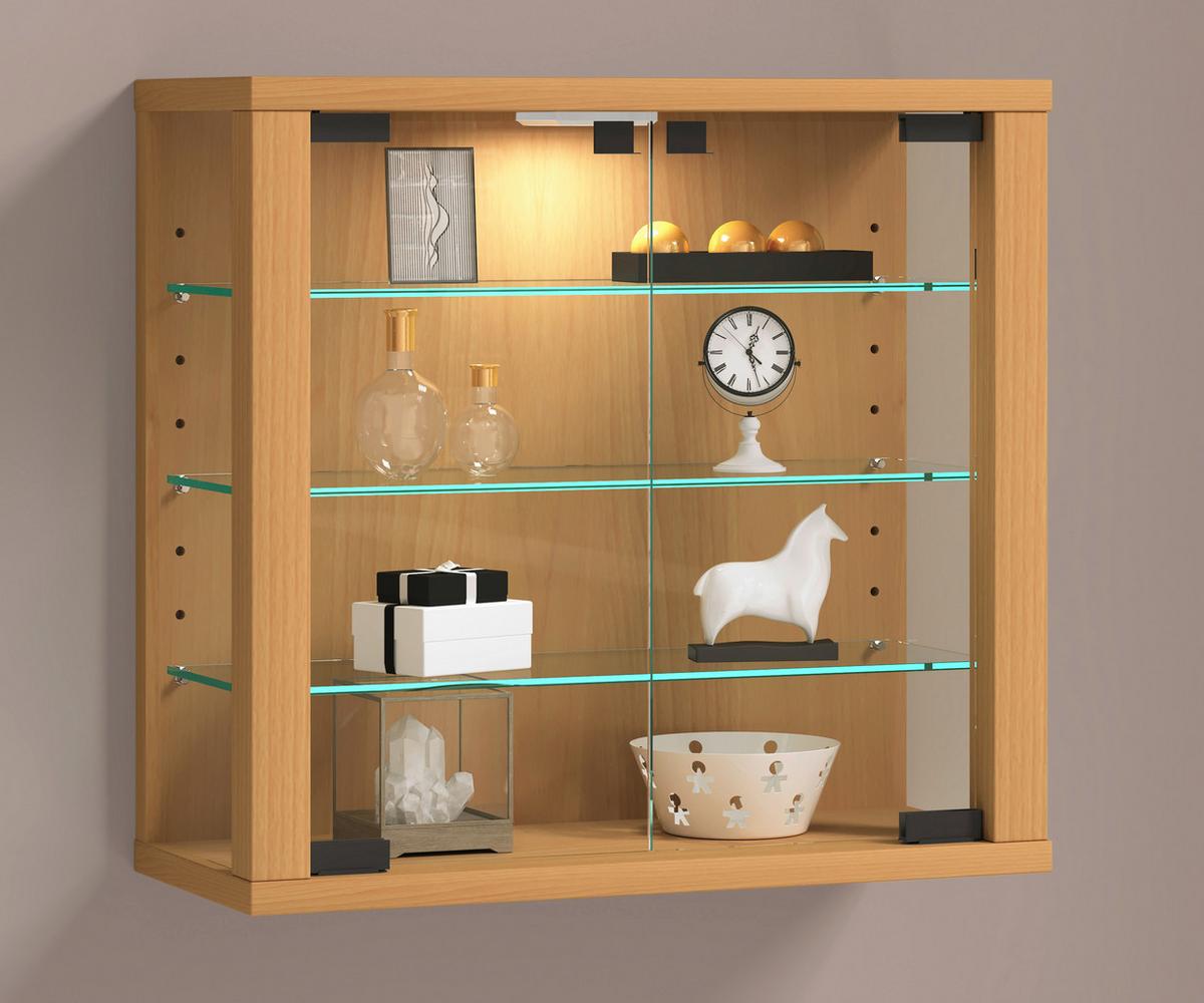 HÄNGEVITRINE VITROSA S - Buchefarben, Design, Glas/Holzwerkstoff (43/40/18cm) - MID.YOU