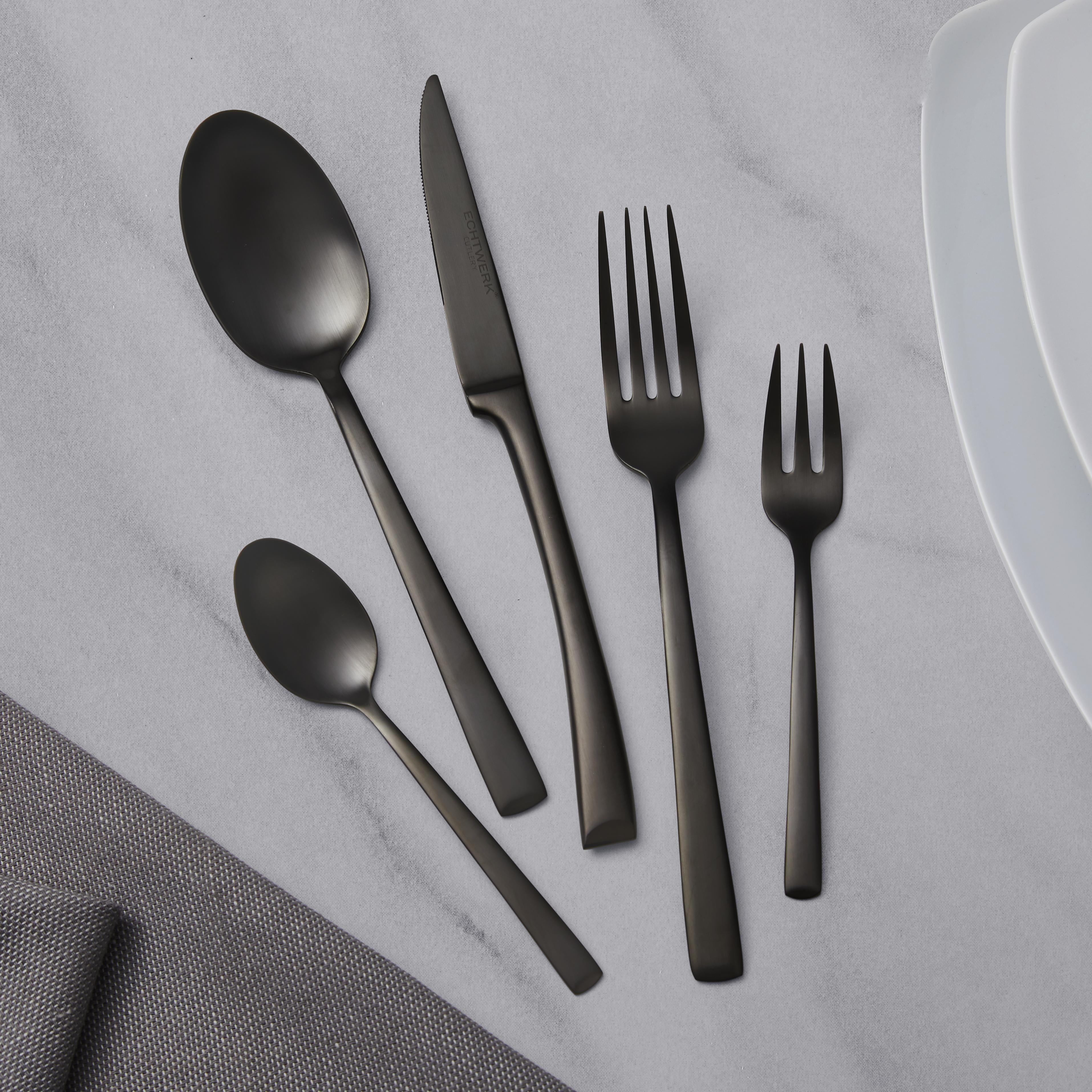 Echtwerk Besteckset Avelino black 30-teilig - Schwarz, MODERN, Metall - Echtwerk