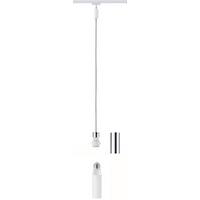 Schienensystem-Hängeleuchte Basic Pendulum max. 20 Watt - Chromfarben/Weiß, Design, Metall (150cm) - Paulmann