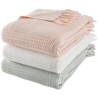 Decke Susa in Weiss ca. 140x180cm - Weiss, Modern, Textil (140/180cm) - Modern Living
