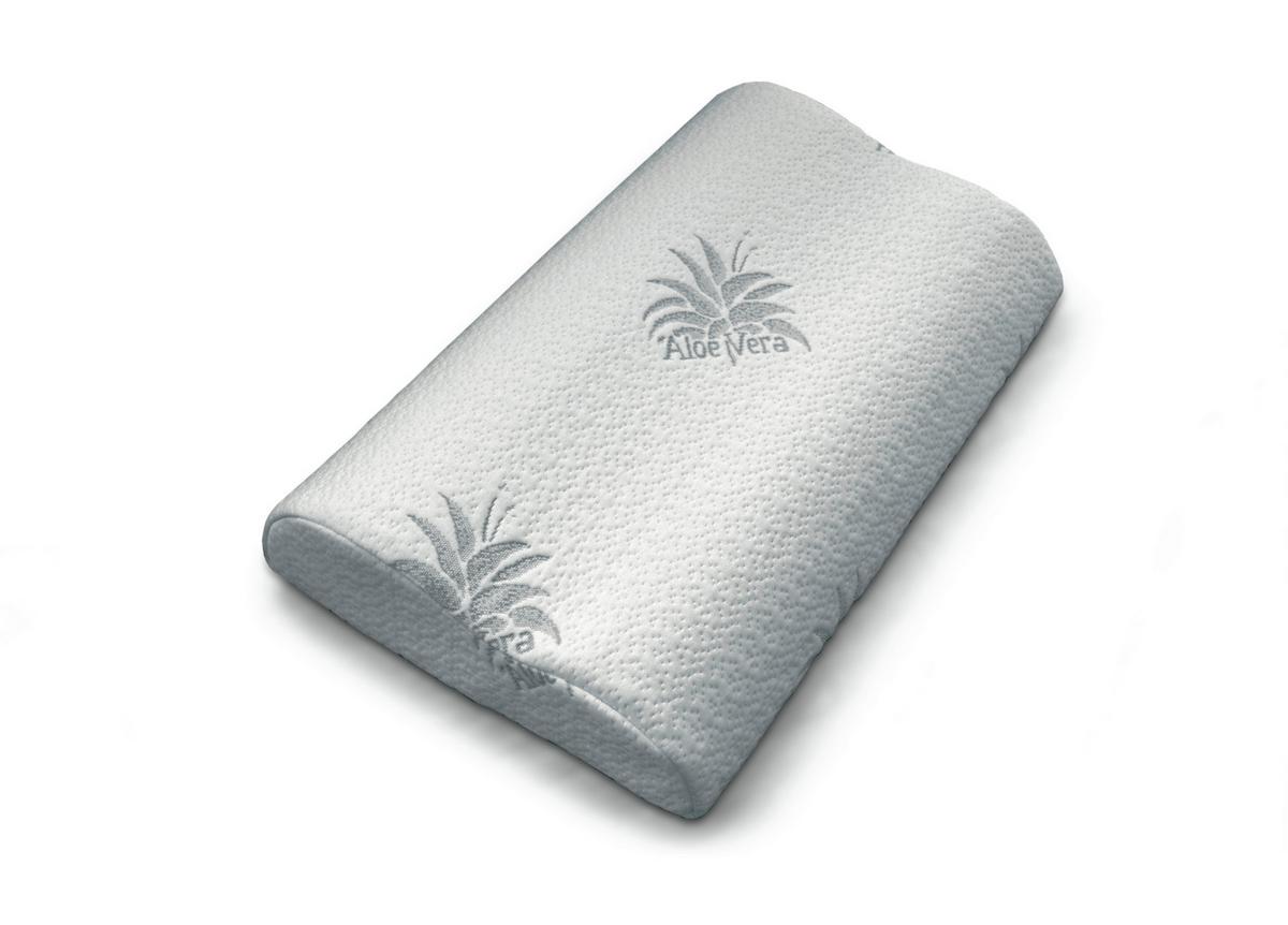 NACKENKISSEN FYNN ALOE VERA 50X70 CM - Weiss, Design, Textil (50/70cm) - Billerbeck