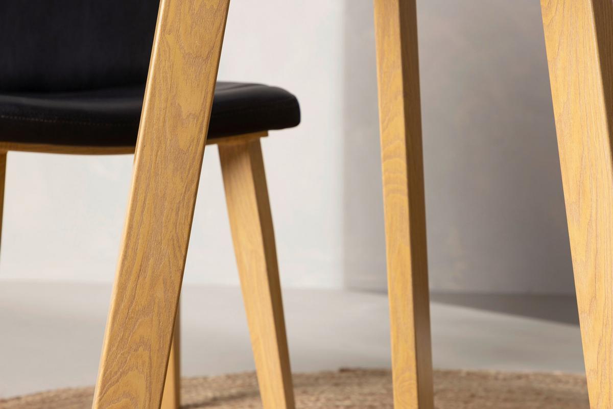 ESSTISCH LEONORA - Hellbraun/Weiß, Design, Holz/Metall (65/65/75cm) - Livetastic