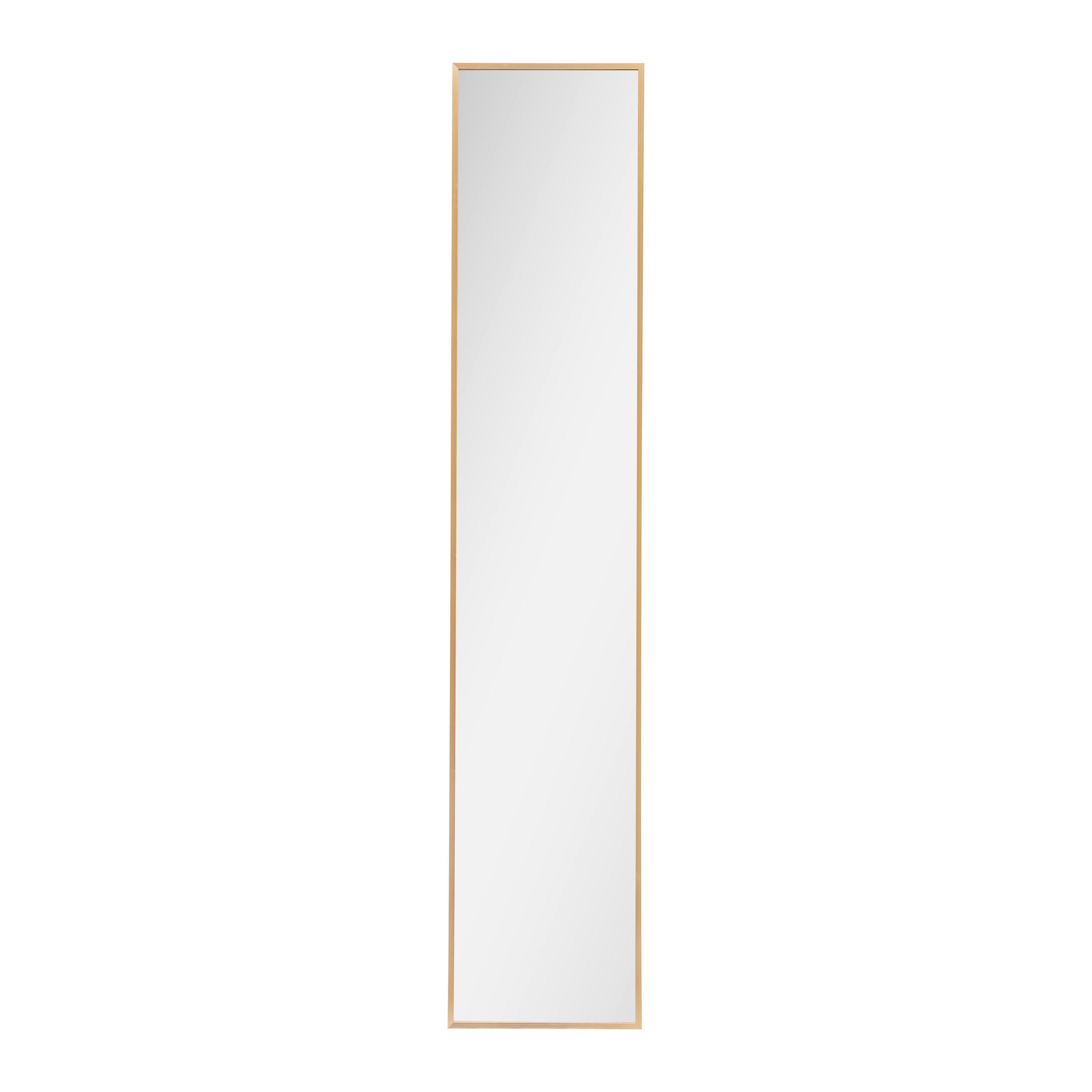 STANDSPIEGEL KEVIN -EXKLUSIV- - Goldfarben, MODERN, Glas/Metall (30/150/2,5cm) - Mömax
