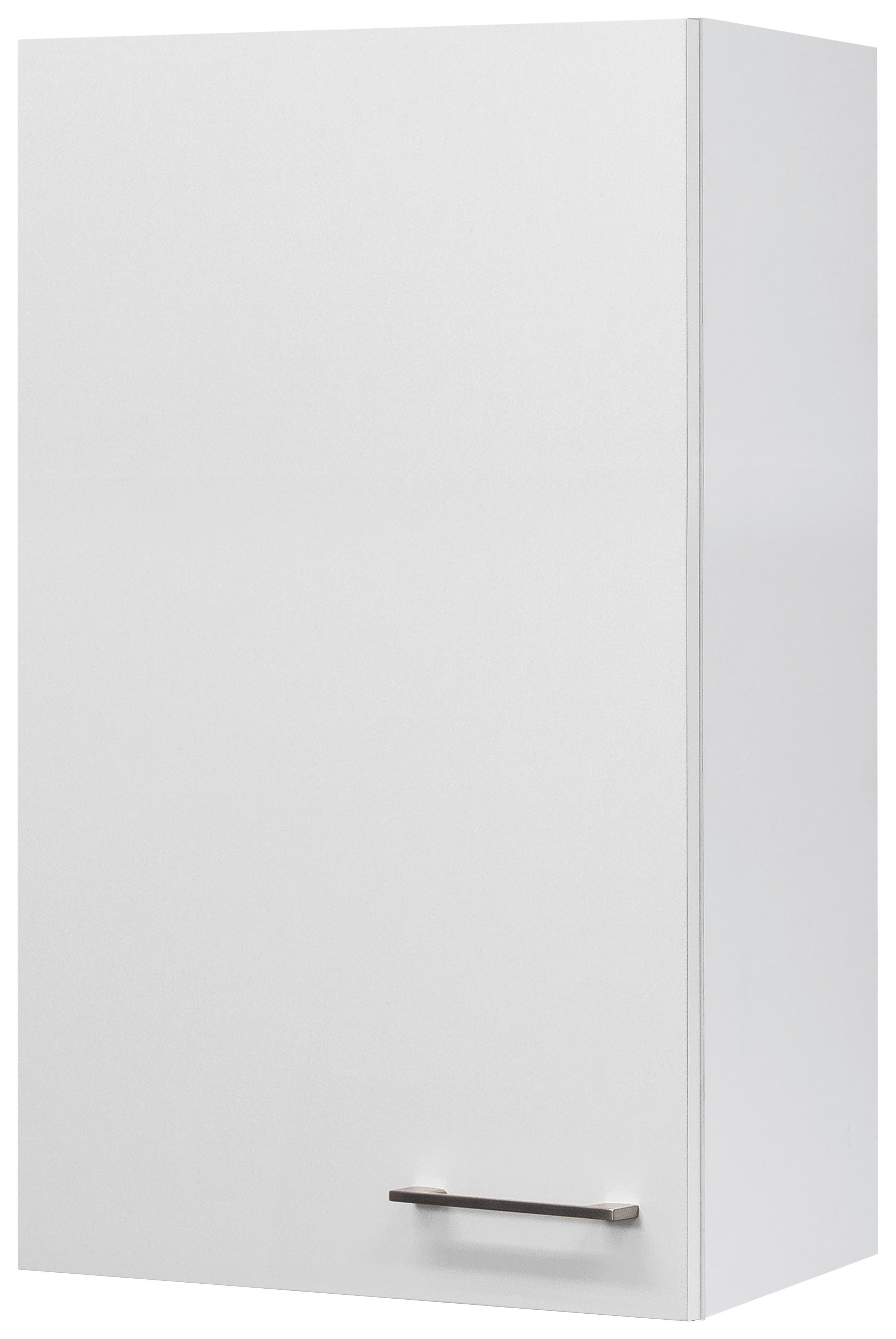 Küchenoberschrank Weiß - Edelstahlfarben/Weiß, MODERN, Holzwerkstoff/Metall (50/89/32cm) - FlexWell