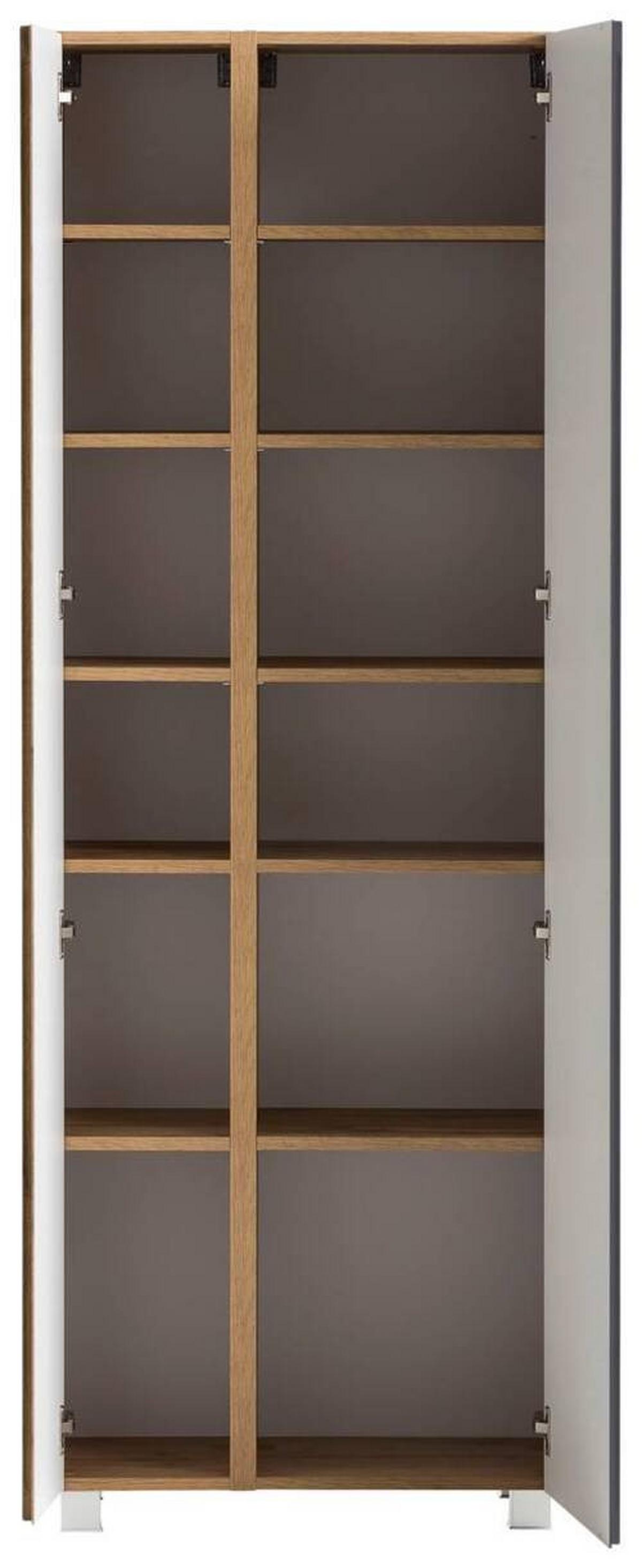 Hochschrank Varese ca. 65x180 cm Grau/Eiche - Eiche Wotan/Grau, MODERN, Holzwerkstoff (65/180/35cm) - Held