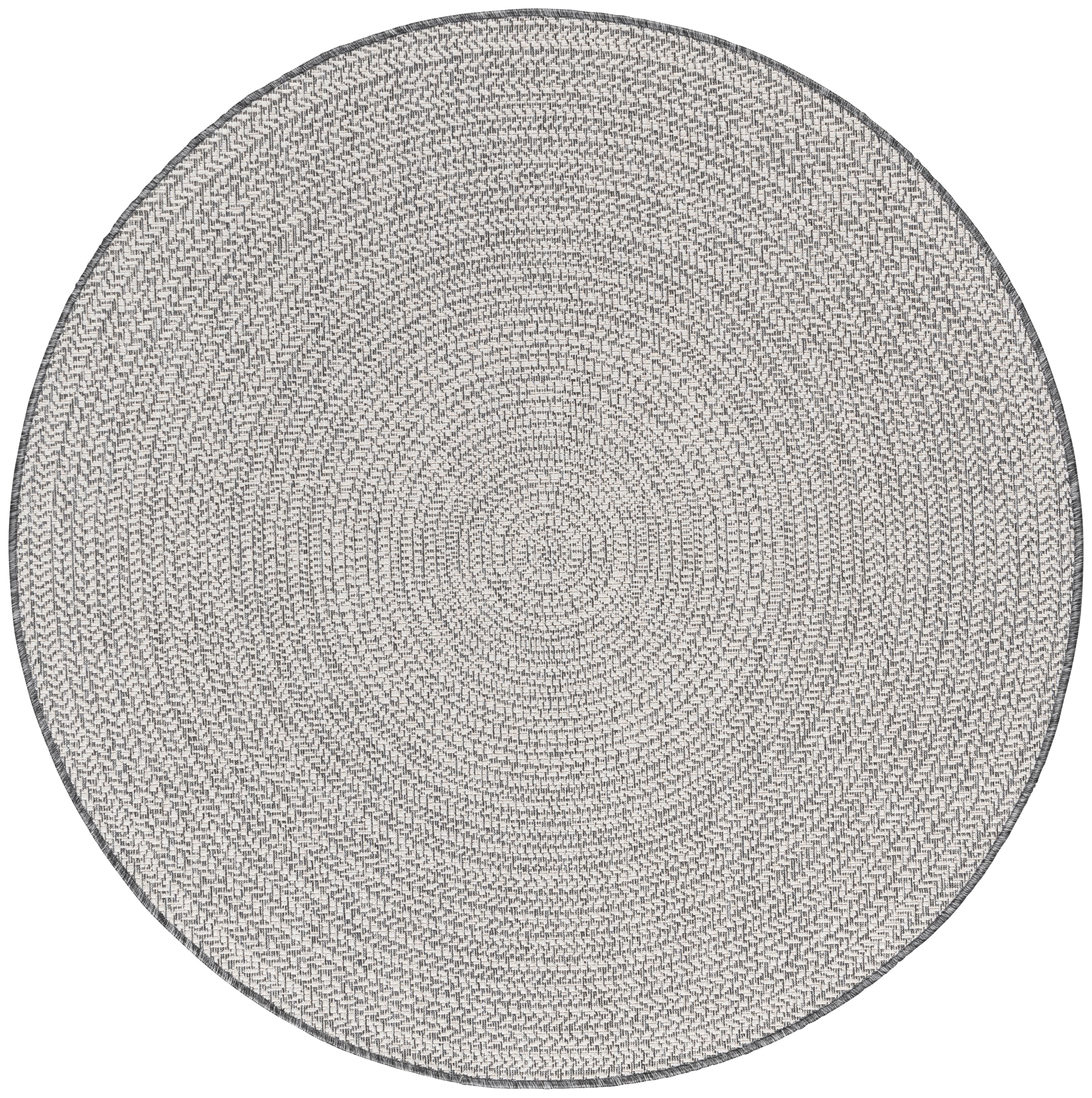 Flachwebeteppich Line in Grau Ø ca. 160cm - Grau, MODERN, Textil (160cm) - Modern Living