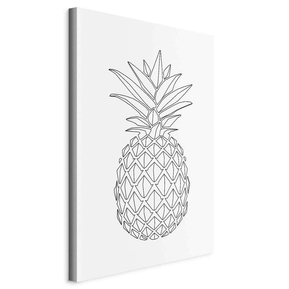 Slika Na Platnu Fruity Sketch - črna/bela, Basics, tekstil/leseni material (40/60/1,2cm) - artgeist
