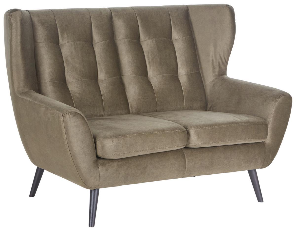 Dvosed Lahti - maslinasto zelena/crna, Moderno, drvo/tekstil (140/102/90cm) - Luca Bessoni