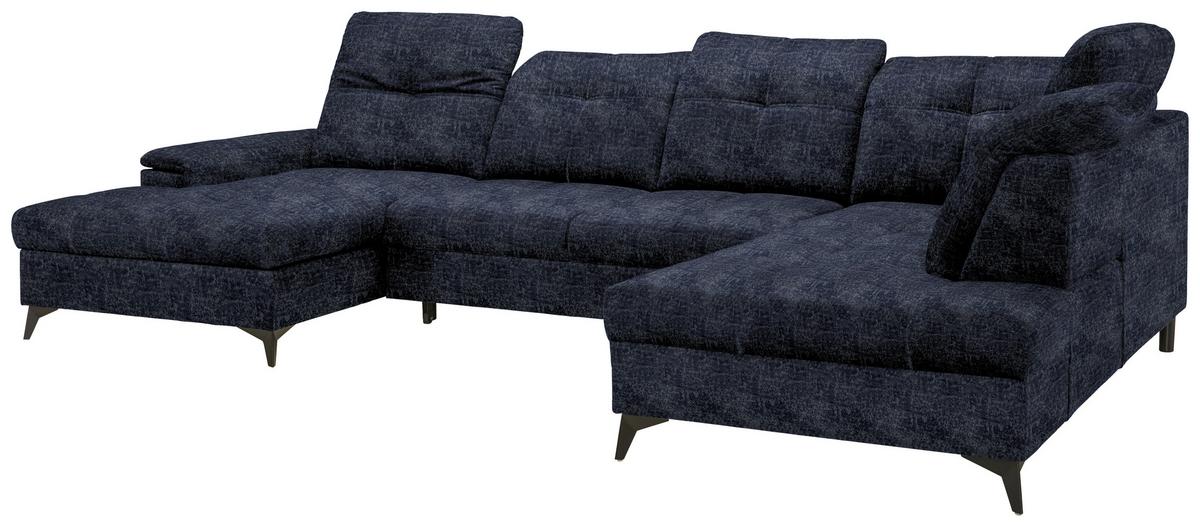 Wohnlandschaft Sierra Anthrazit - Anthrazit, MODERN, Textil/Metall (364/90-106/181-230cm) - Mömax
