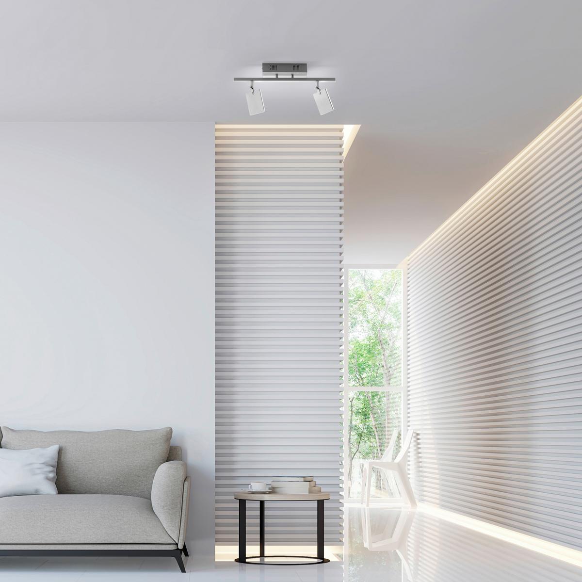 LAMPA REFLEKTOROWA LED 6354-95 PURE-MIRA - kolor aluminiowy, Design, tworzywo sztuczne/metal (52.5/24/22.5cm) - Neuhaus PURE
