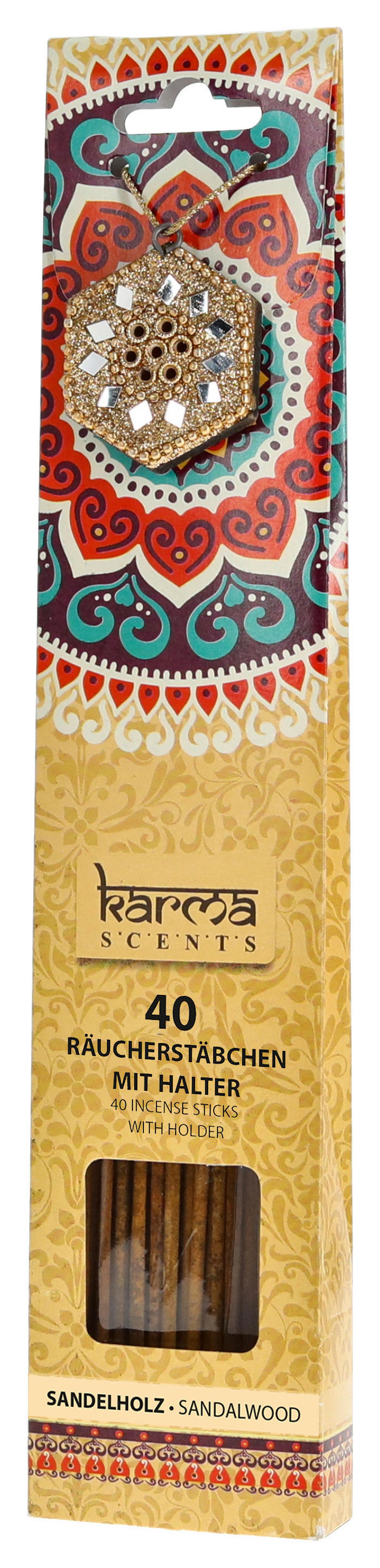 Räucherstäbchen Karma diverse Düfte - Pink/Gelb, Basics, Holz (6,5/30/2,3cm)