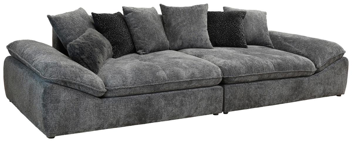 Velika Sofa Diun - siva/crna, Trend, tekstil (310/76-90/124cm) - Luca Bessoni