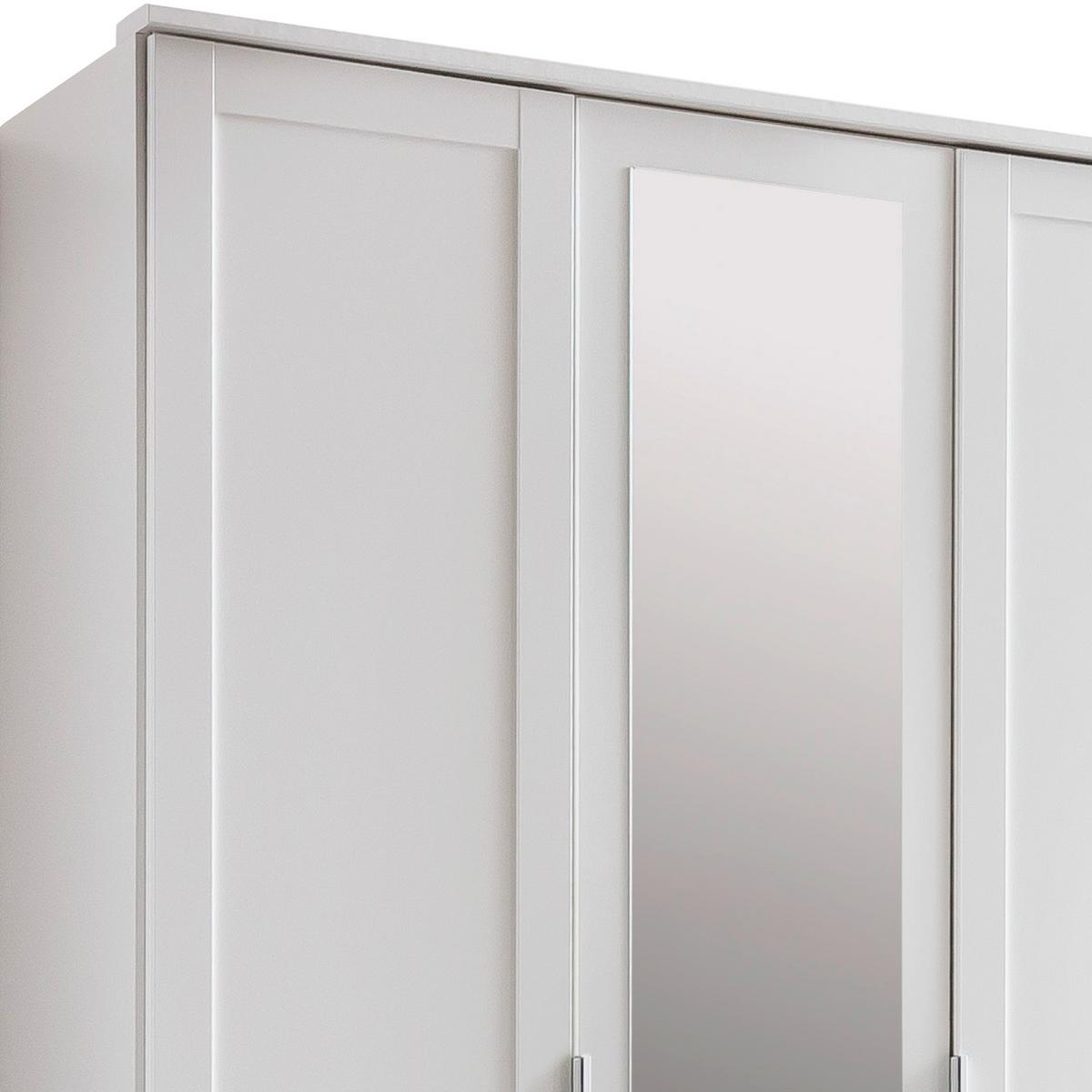 Ormar S Klasičnim Vratima Nadja - bijela/srebrne boje, Konvencionalno, staklo/drvni materijal (135/210/58cm) - Modern Living