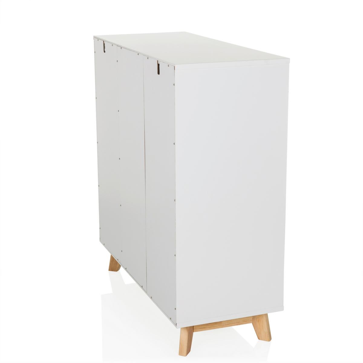 Komoda Estha, Bela - bela, Moderno, leseni material/les (80/85/34cm) - MID.YOU