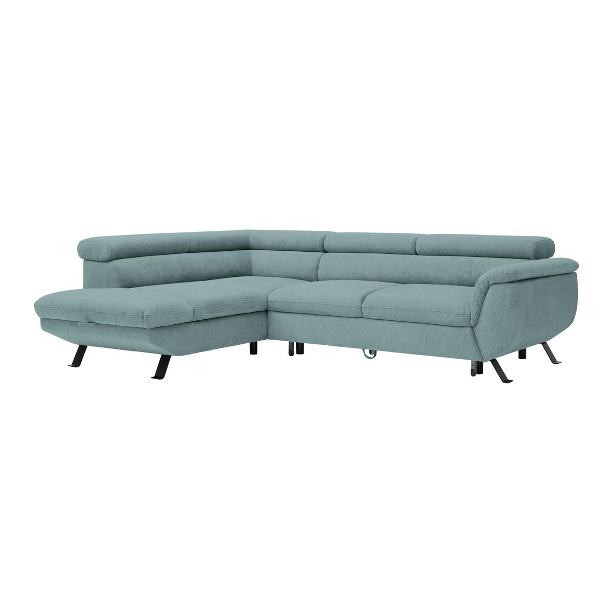 Kutna Garnitura Raven - boje petroleja/crna, Moderno, tekstil/metal (198/257cm) - Modern Living