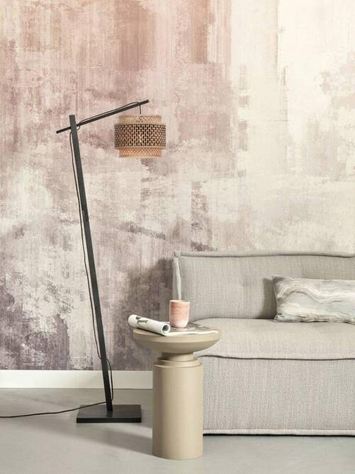 Stoječa Svetilka Bhutan, Črna, Bambus - črna/naravne barve, Trend, les (150/31/55cm) - Good & Mojo