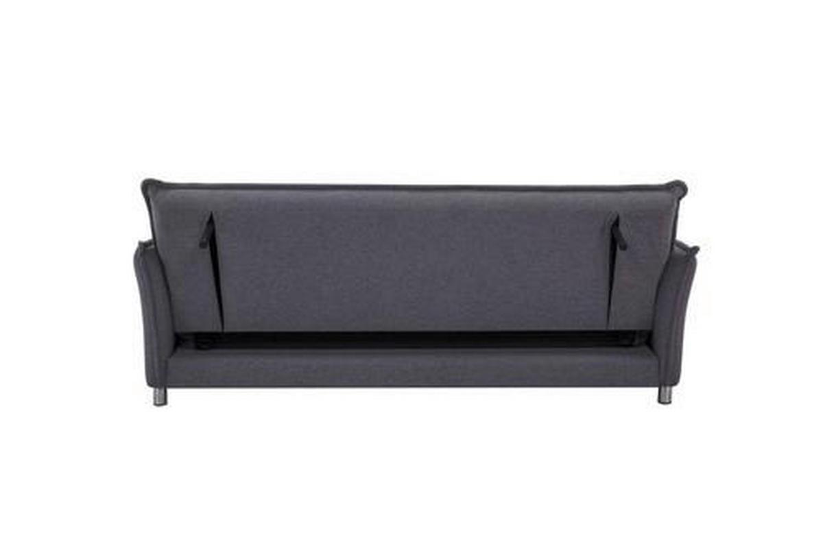 Zofa S Posteljno Funkcijo Modena, Siva - barve nerjavečega jekla/siva, Moderno, kovina/tekstil (207cm)