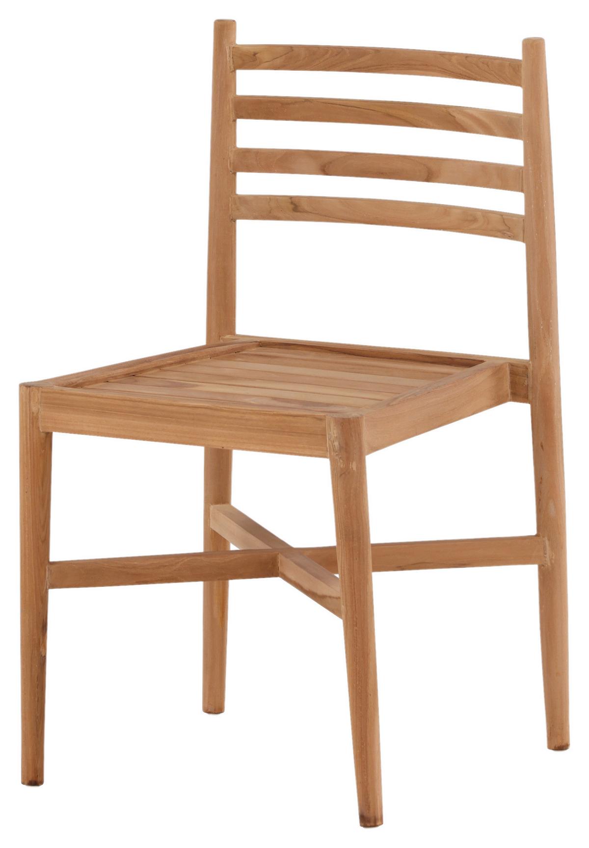 Stapelsessel Kenya ca. 50x81x52 cm Teakholz - Teakfarben, KONVENTIONELL, Holz (50/81/52cm) - Gardenson