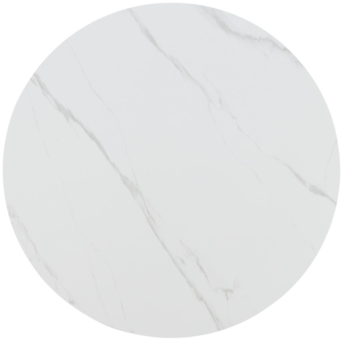 Jedilna Miza Aiden, Bela, Barva Oreha, Ø 120cm - barva oreha/bela, Moderno, leseni material/les (120/75cm) - MID.YOU