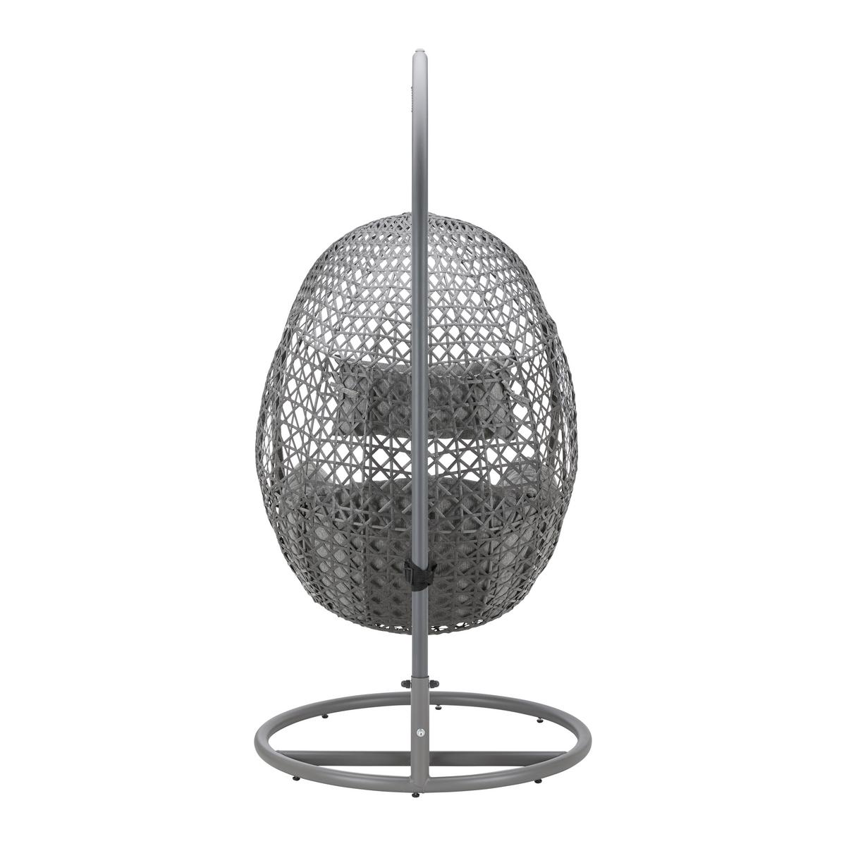 Viseči Stol Marcella, Siva, Jeklo - siva, Moderno, kovina/umetna masa (95/196/96cm) - Bessagi Garden