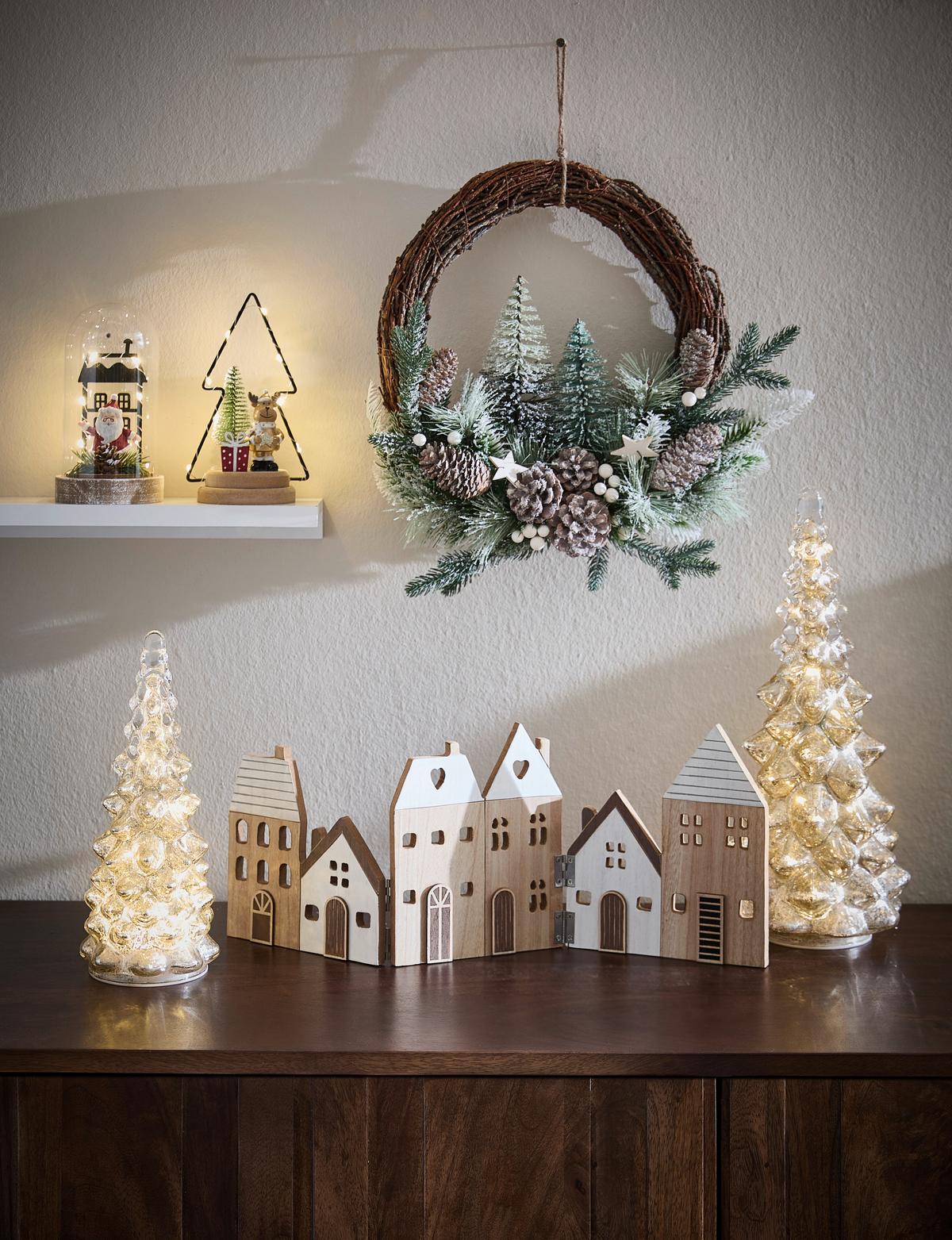 DRZEWO DEKORACYJNE XMM231133 - kolor srebrny, Lifestyle, szkło (11/25cm) - X-Mas