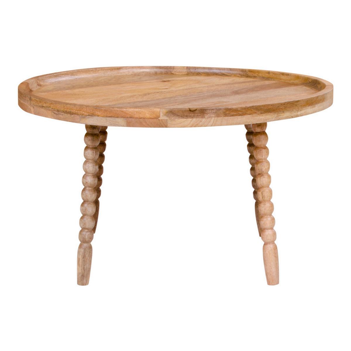 Couchtisch Jammu Echtholz ca. 60x60x35 cm - Hellbraun/Naturfarben, Design, Holz (60/60/35cm) - MID.YOU