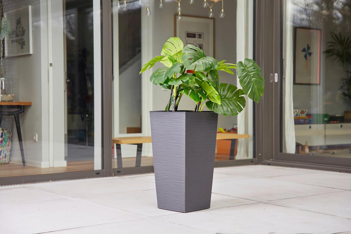 Pflanzentopf Anthrazit - Anthrazit, Basics, Kunststoff (40/75/40cm) - Siena Garden