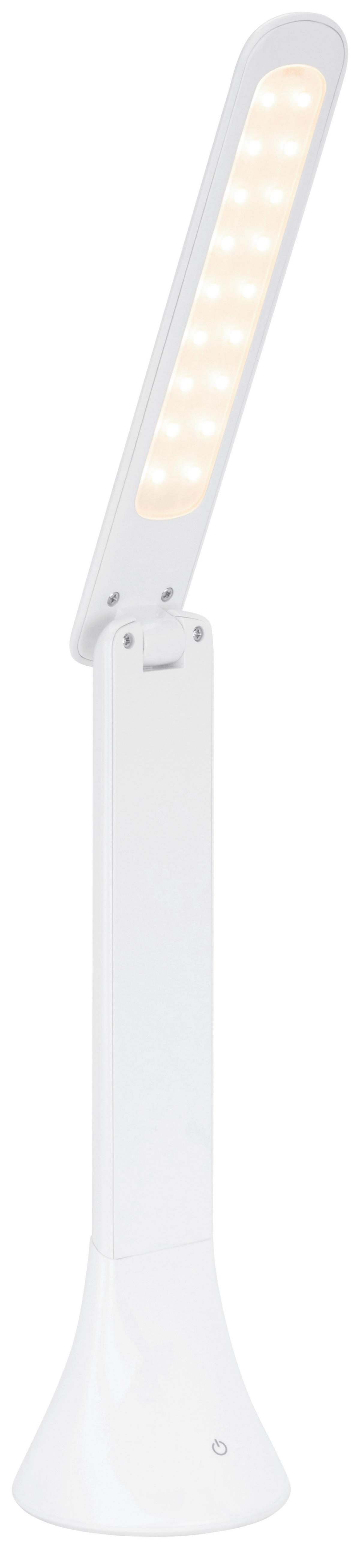 Led Íróasztali Lámpa Uff - fehér, Modern, műanyag (7,8/7,8/24,8cm) - Mömax