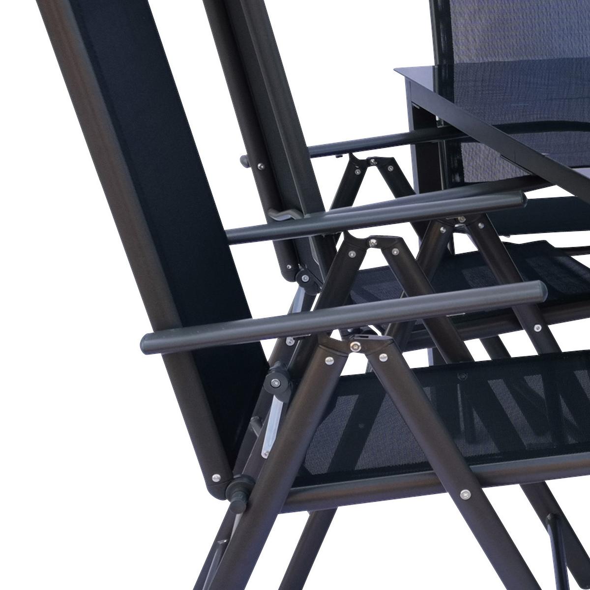 Vrtni Set Kalia, Črna, 7-Delno - črna, Basics, kovina - Gardenson