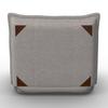 SCHLAFSESSEL TAMARA - Lichtgrijs, Modern, Textiel/Metaal (82/31/69cm) - Bessagi Home