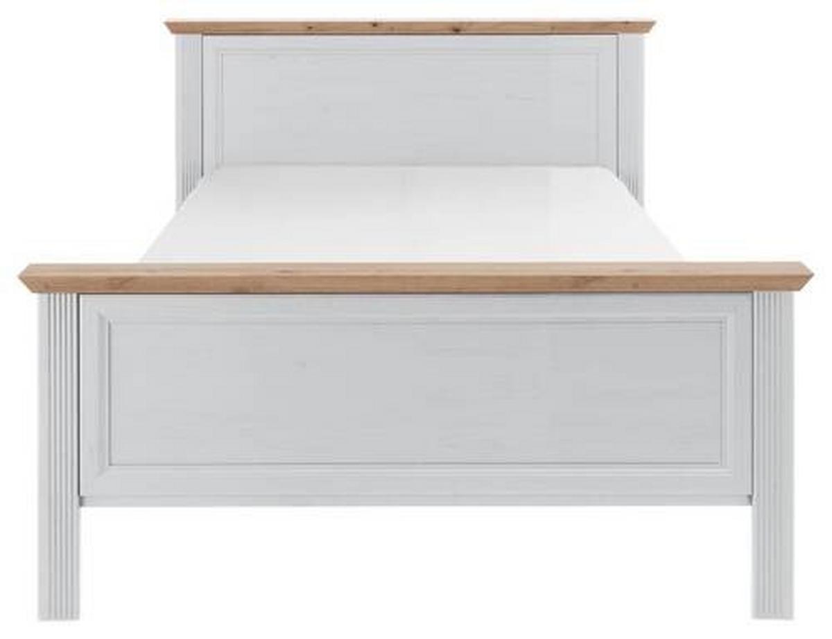 Klasični Krevet Jasmin Ii - bijela/hrast Artisan, Lifestyle, drvni materijal/plastika - Modern Living