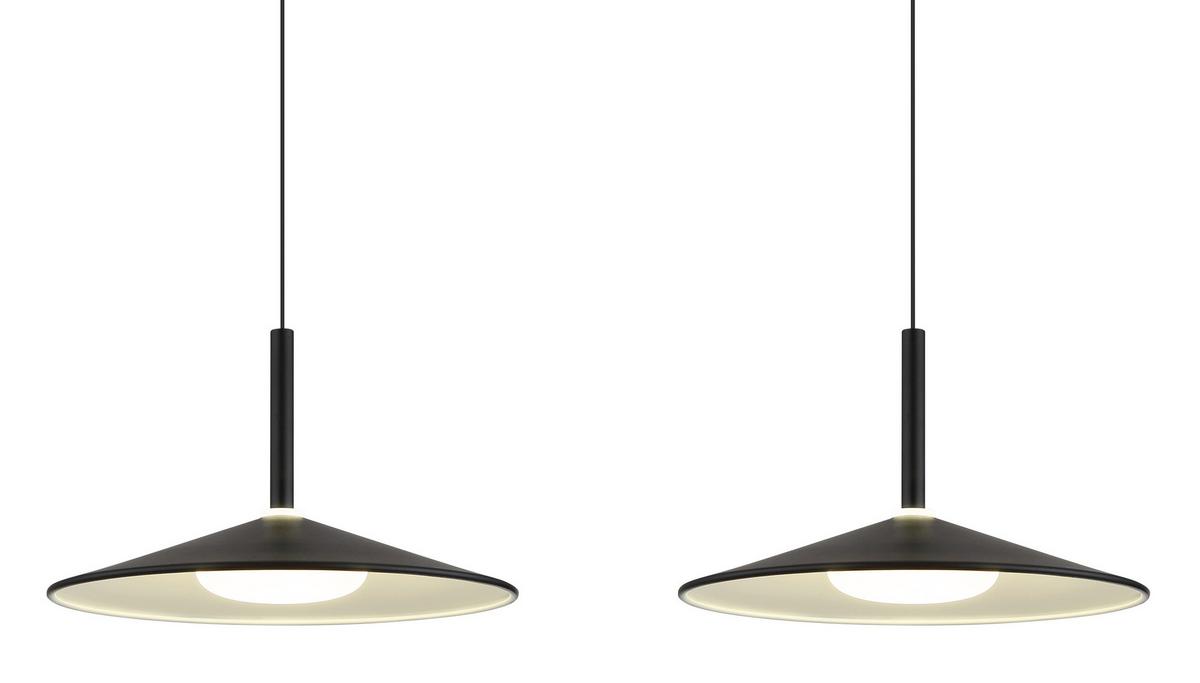 LED-HÄNGELEUCHTE 15635S-3H LAMPONE - Weiss/Schwarz, Design, Kunststoff/Metall (95/25/50-180cm) - Globo