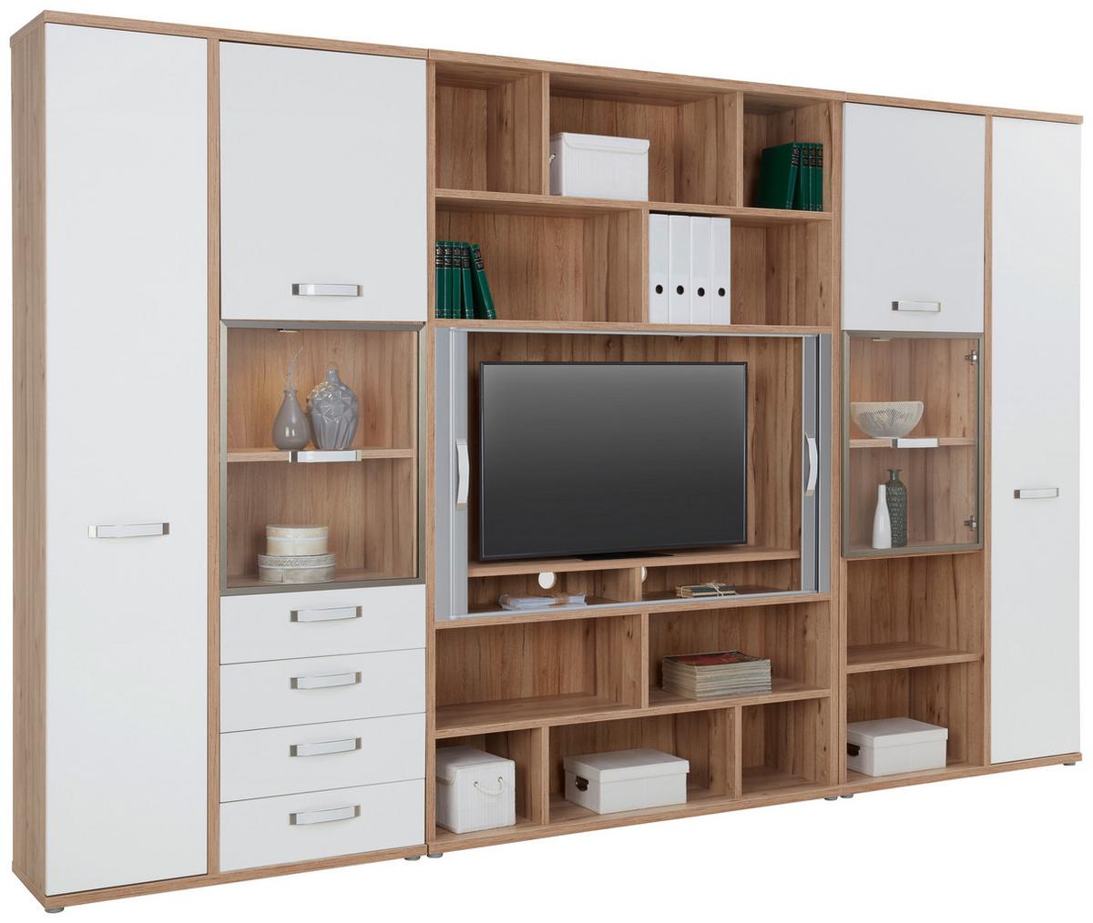 Polica Ducato - boje hrasta, Moderno, drvni materijal/metal (100/217/40cm) - Premium Living